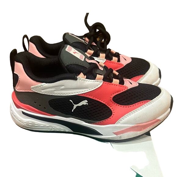 Puma Junior RS-Fast Trainers Black peony paradise pink sz 13 - Picture 1 of 7